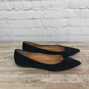 J. Crew Black Suede Flat